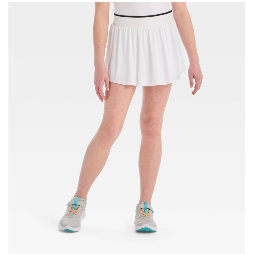 New! All In Motion Girls' Everyday Soft Skort Size M 8 White Color